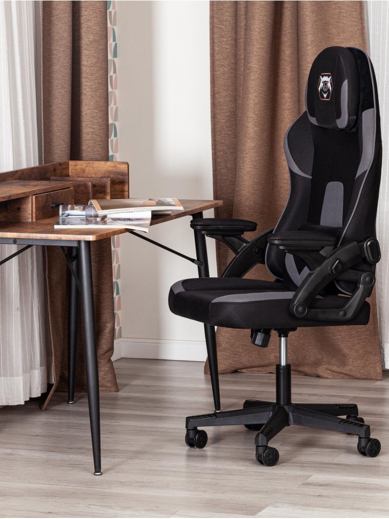 Компьютерное кресло Ibear/Айбир ткань черно-серый / black-grey