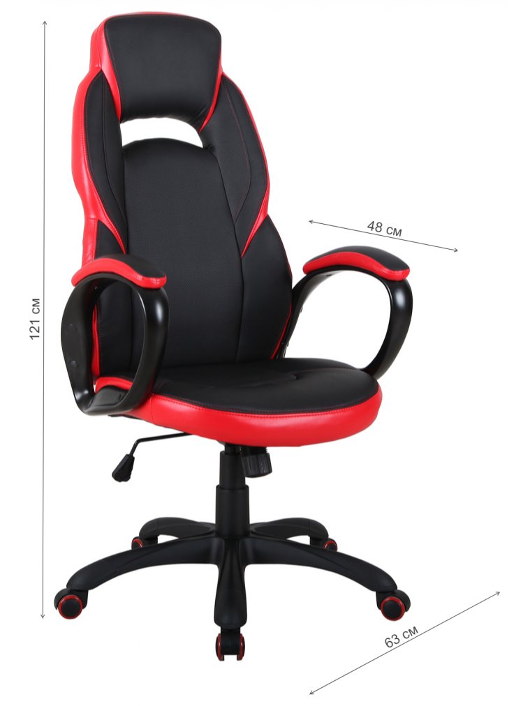 Компьютерное кресло iCrown черное / красное