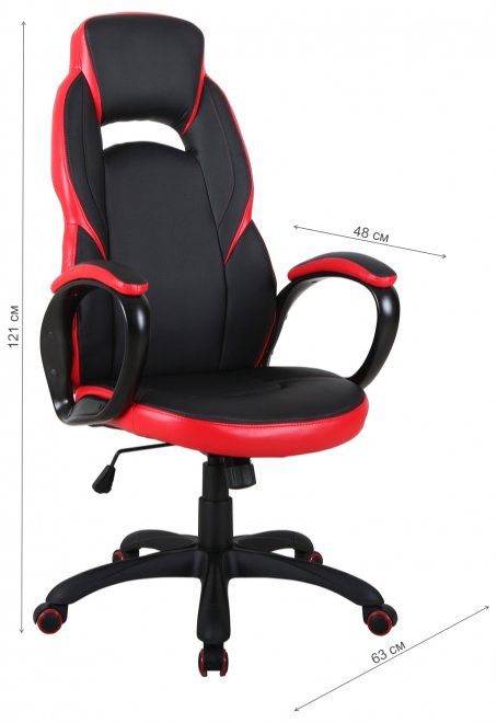 Компьютерное кресло iCrown черное / красное
