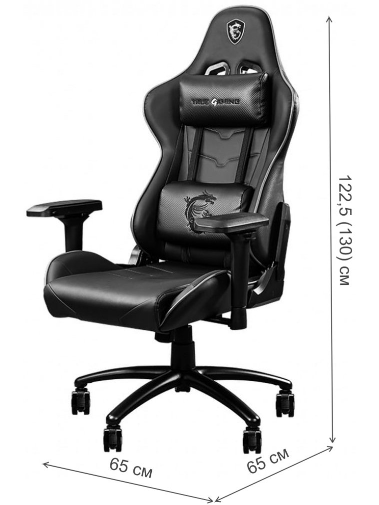 Компьютерное кресло Msi Mag экокожа черный