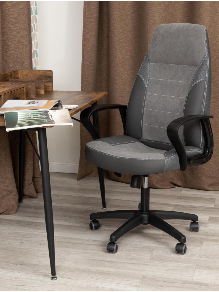 Компьютерное кресло Inter (24) серый / металлик