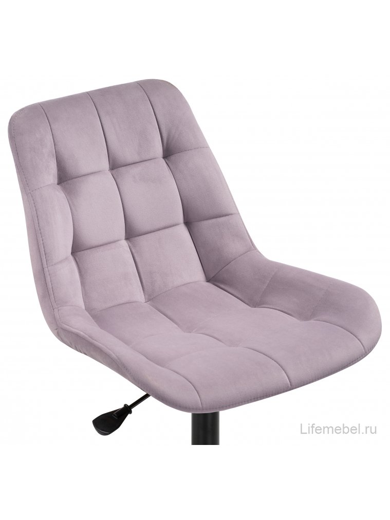 Компьютерное кресло Келми микровелюр светло-лиловый / белый глянец