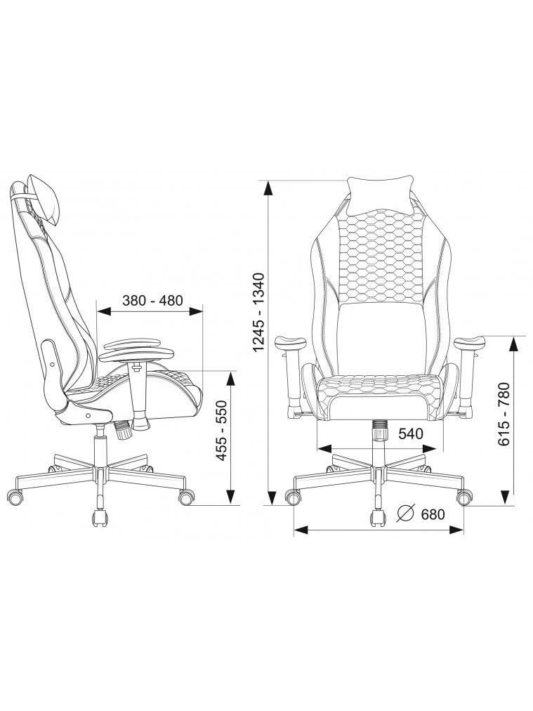 Компьютерное кресло Knight Neon черное / красное / соты