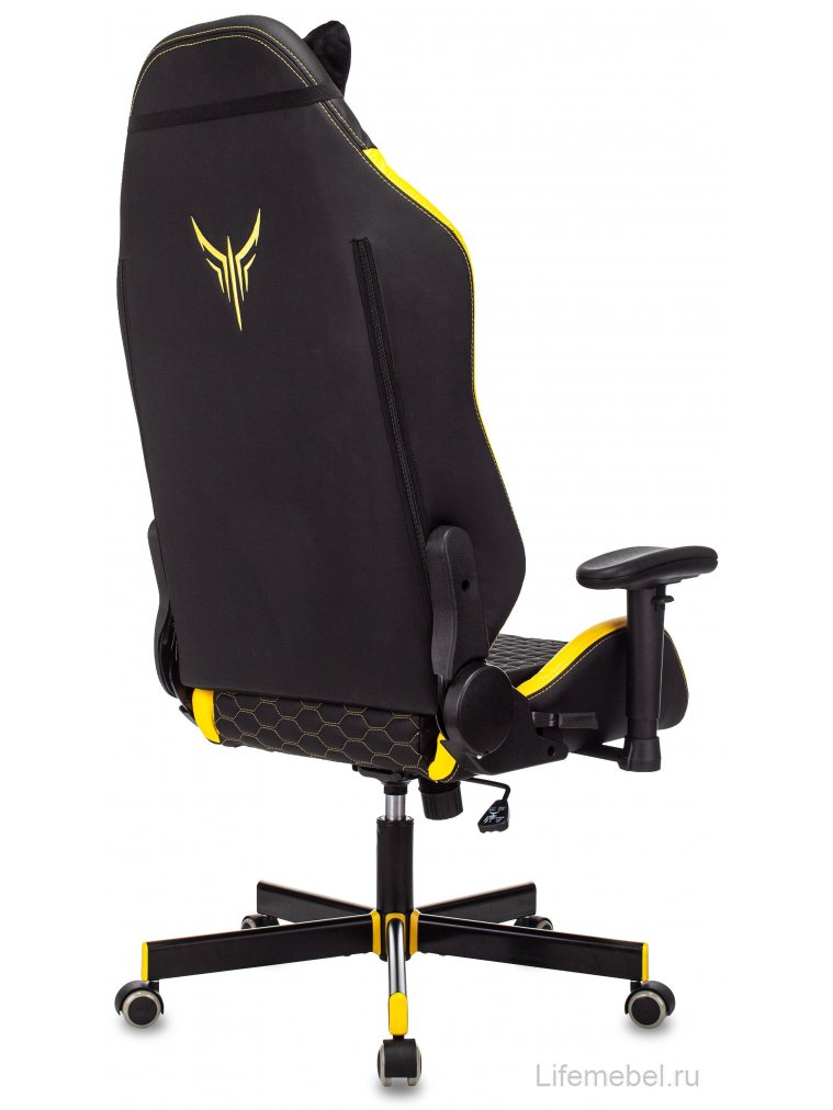 Компьютерное кресло Knight Neon черное / желтое / соты