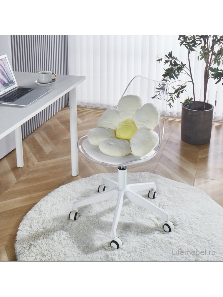 Компьютерное кресло Kolin с подушкой clear / white