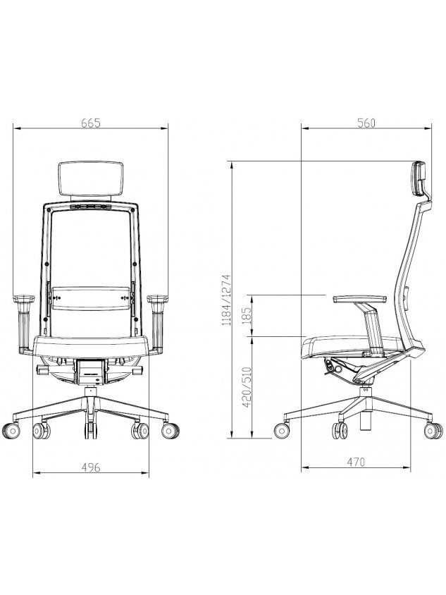 Компьютерное кресло Duoflex Quantum Q700С_W 7ASB1 серое / черное