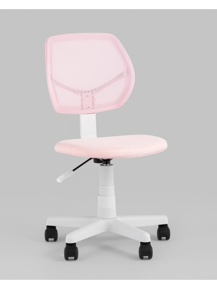 Компьютерное кресло Лори, розовый, пластик белый