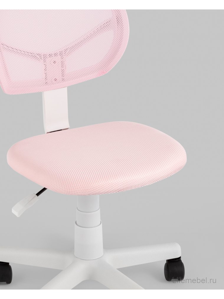 Компьютерное кресло Лори, розовый, пластик белый