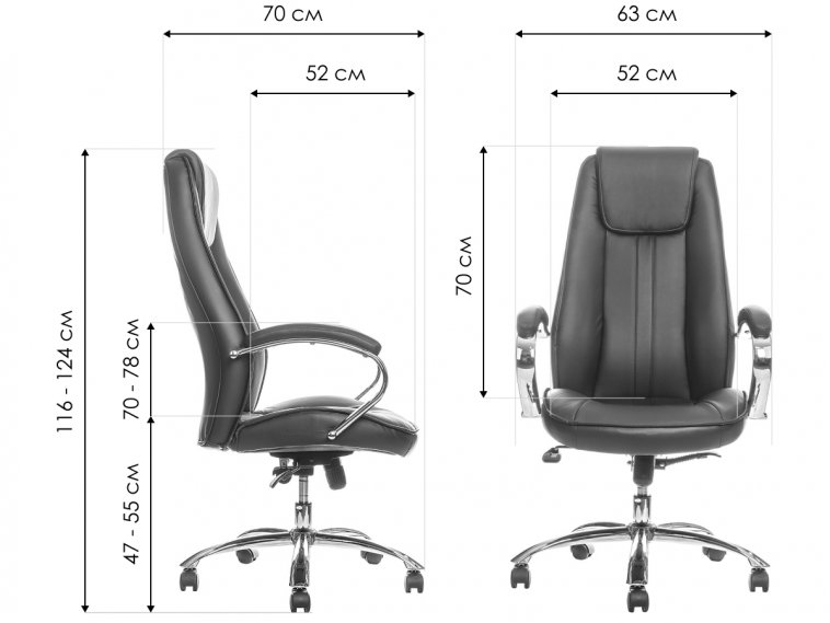 Компьютерное кресло Long TM экокожа черное