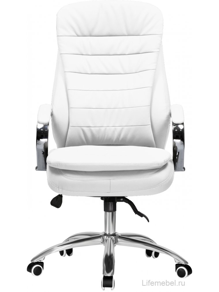 Компьютерное кресло Lyndon белое / хром