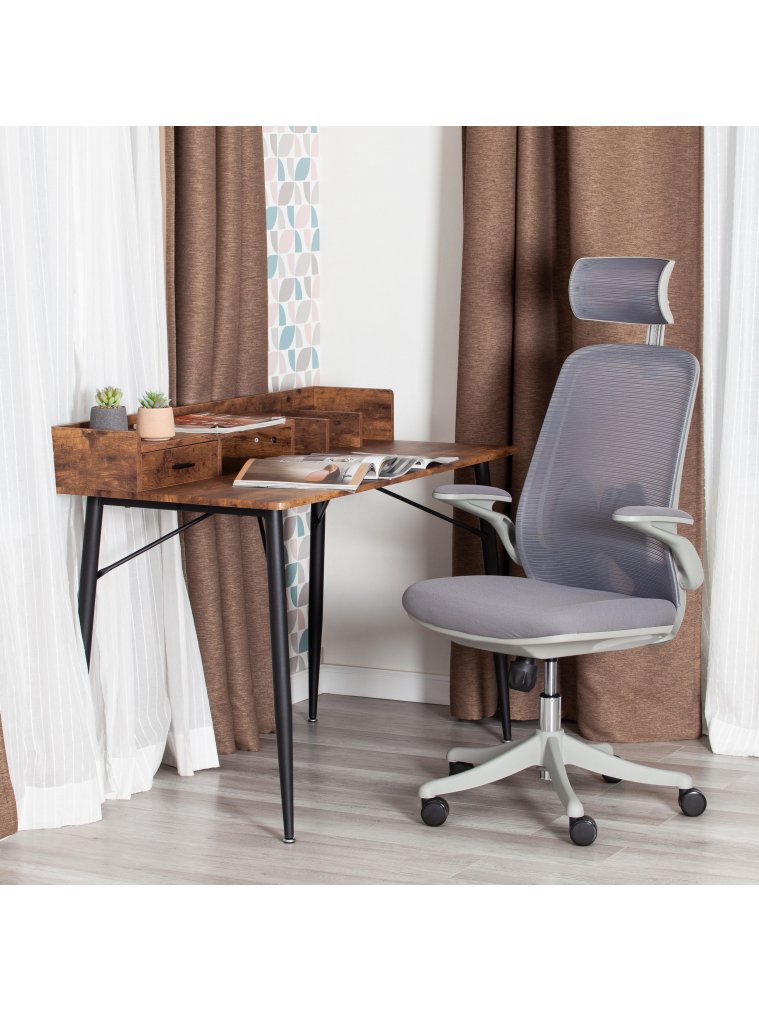 Компьютерное кресло Mesh-10HR ткань серый