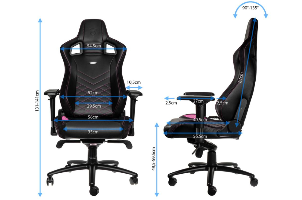 Компьютерное кресло Noblechairs Epic NBL-PU-PNK-001 pu leather black / pink