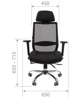 Кресло офисное Chairman 555 LUX TW черное