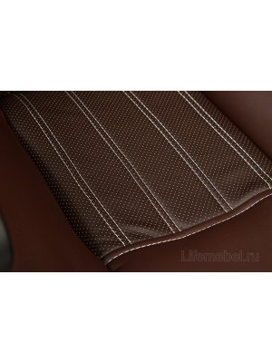 Компьютерное кресло «Оксфорд» (Oxford)  коричневый / коричневый перфорированный