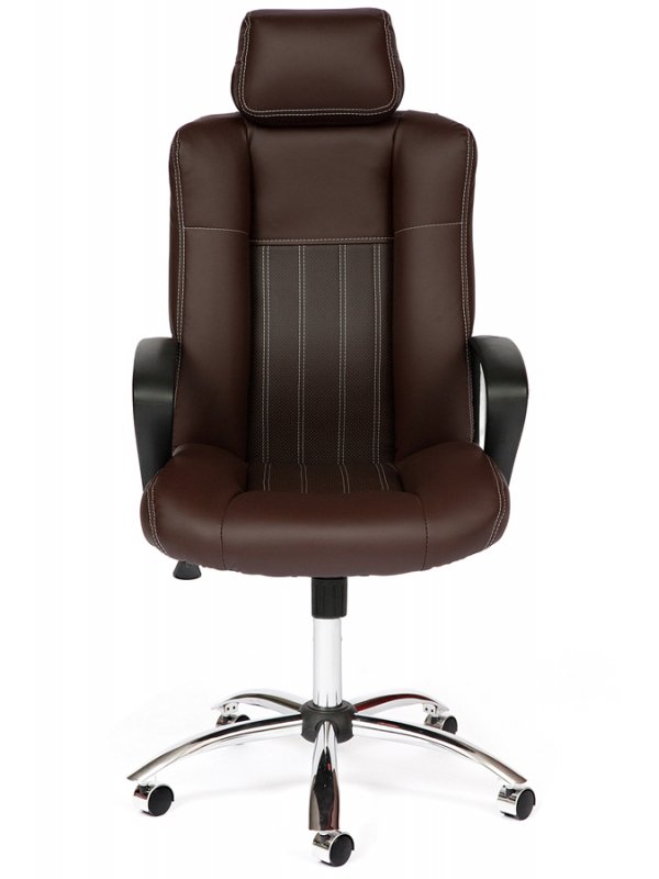 Компьютерное кресло «Оксфорд» (Oxford)  коричневый / коричневый перфорированный
