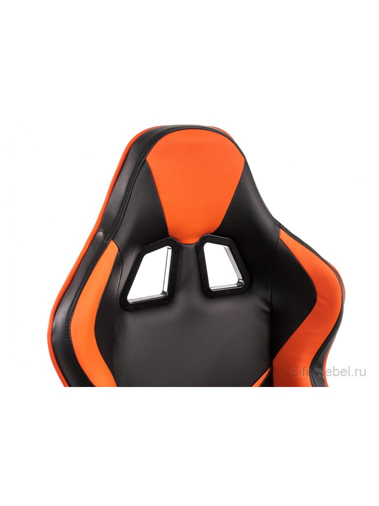Компьютерное кресло Racer с подголовником черное / оранжевое