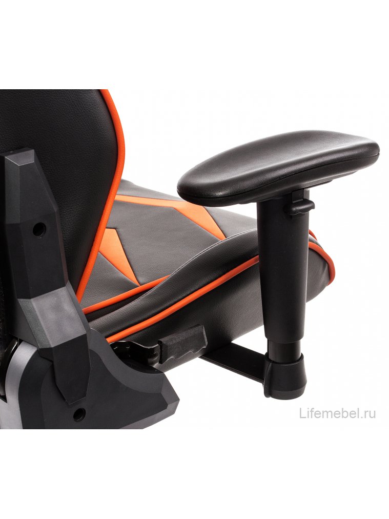 Компьютерное кресло Racer с подголовником черное / оранжевое