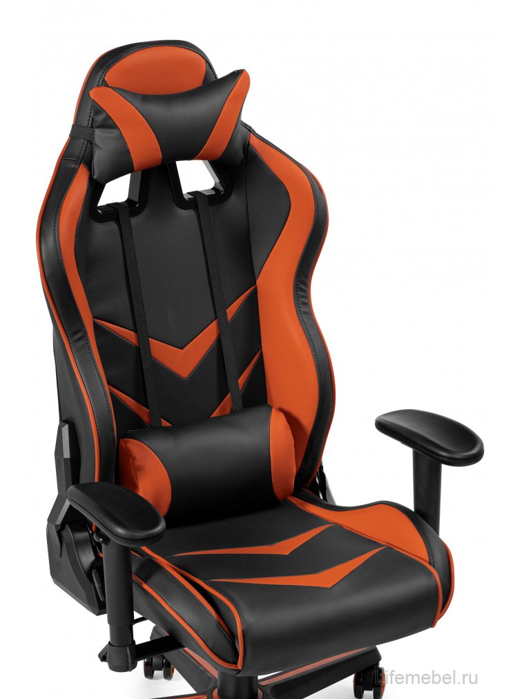 Компьютерное кресло Racer черное / оранжевое