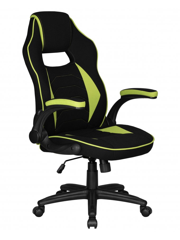 Компьютерное кресло Rick черно-светло-зеленая ткань / черный