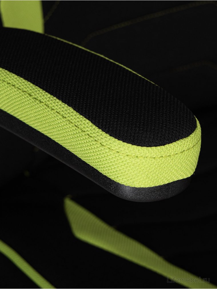 Компьютерное кресло Rick черно-светло-зеленая ткань / черный