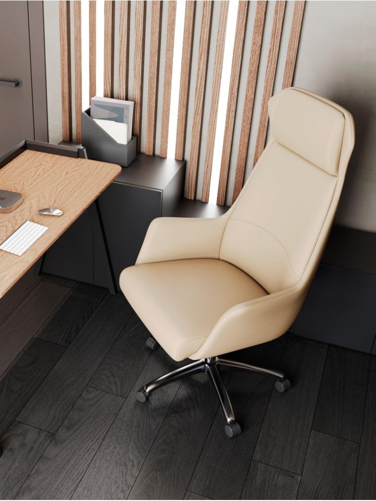 Компьютерное кресло руководителя Камелот бежевое