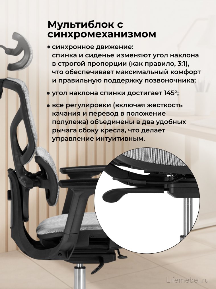 Компьютерное кресло Samur black / gray