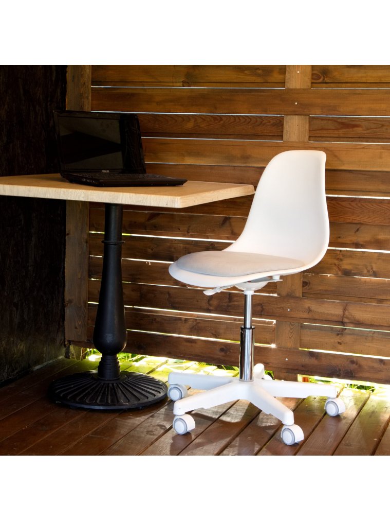 Компьютерное кресло Смузи белый / белый / серый