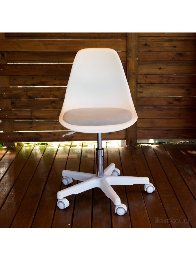 Компьютерное кресло Смузи белый / белый / серый