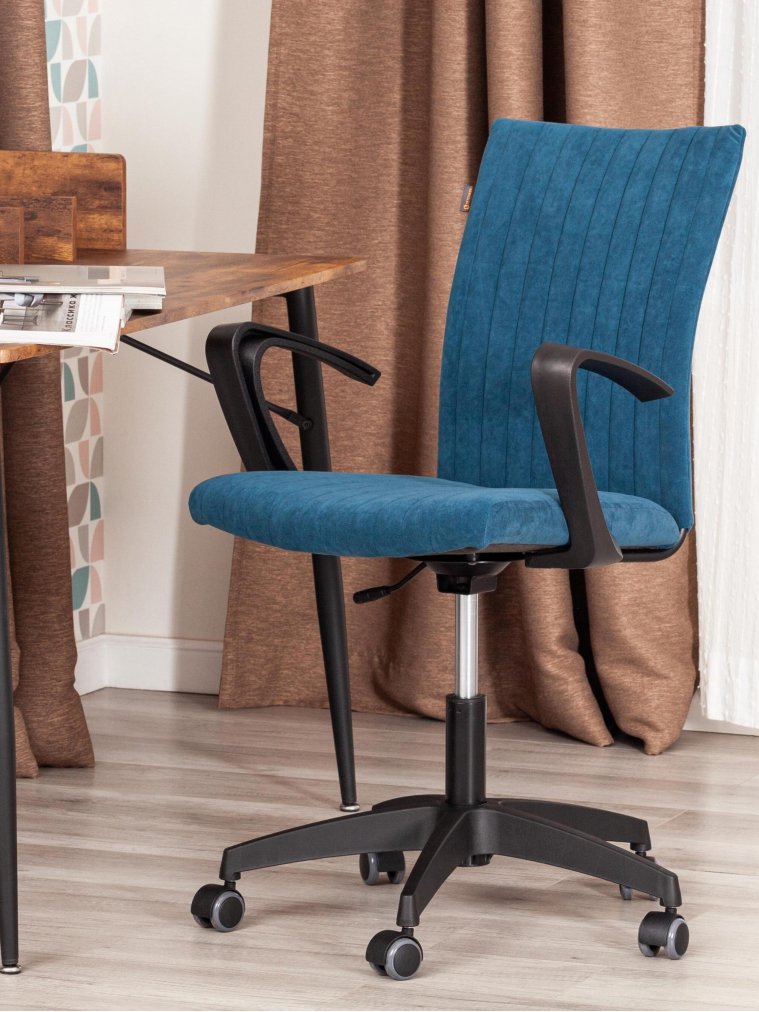 Компьютерное кресло Spark флок синий 32