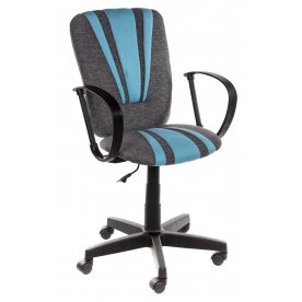 Компьютерное кресло «Спектрум» (Spectrum) серый / голубой / ткань