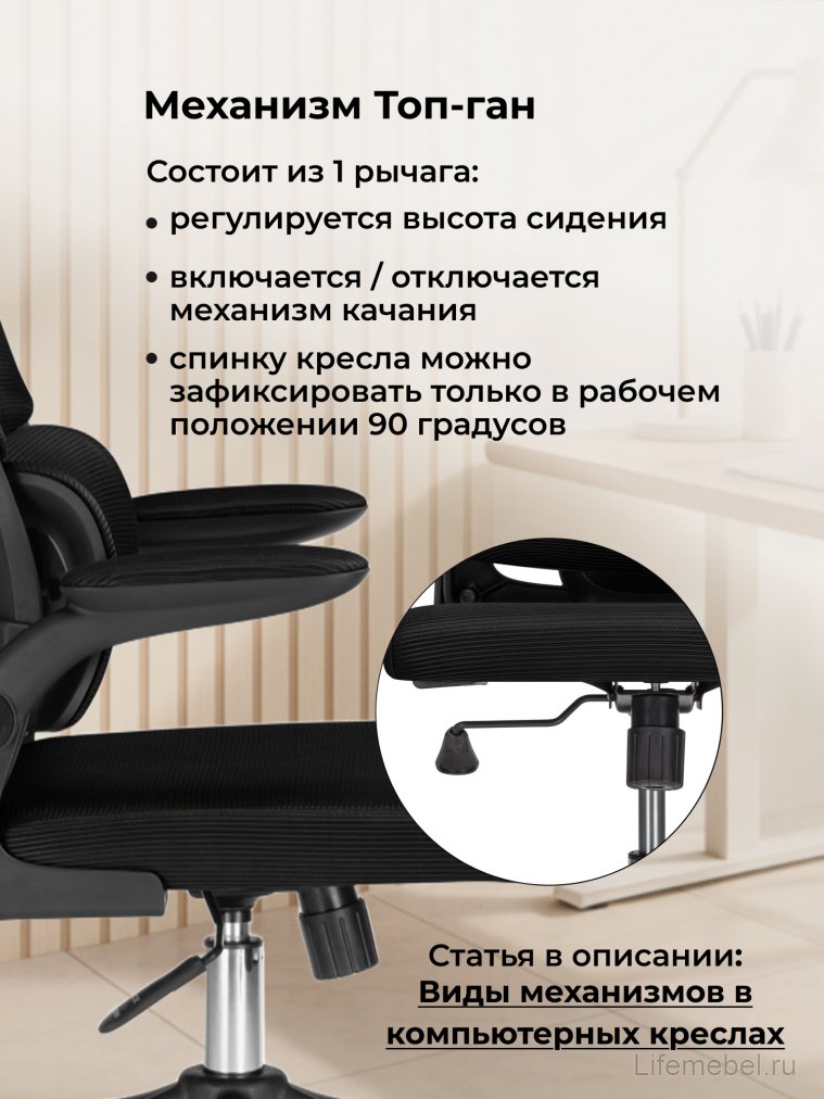 Компьютерное кресло Sprut сетка черный