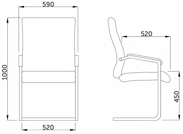 Компьютерное кресло Damask экокожа черный