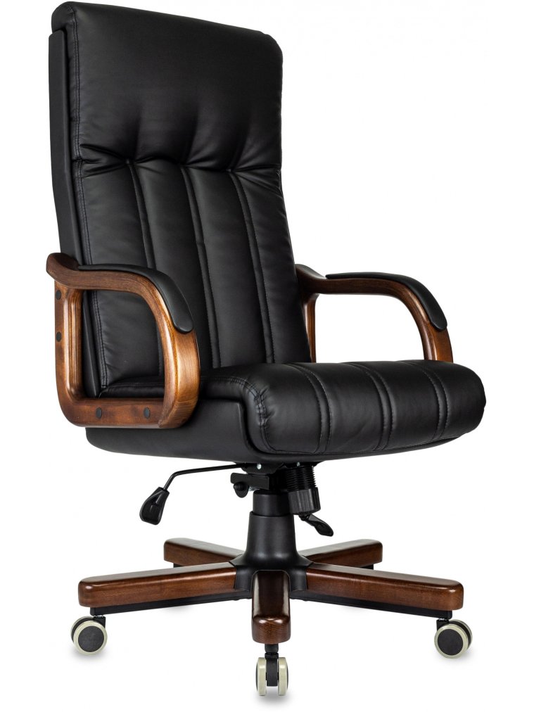Компьютерное кресло T-9932Walnut экокожа черный