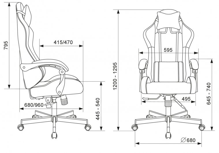 Компьютерное кресло Terminator ткань черный