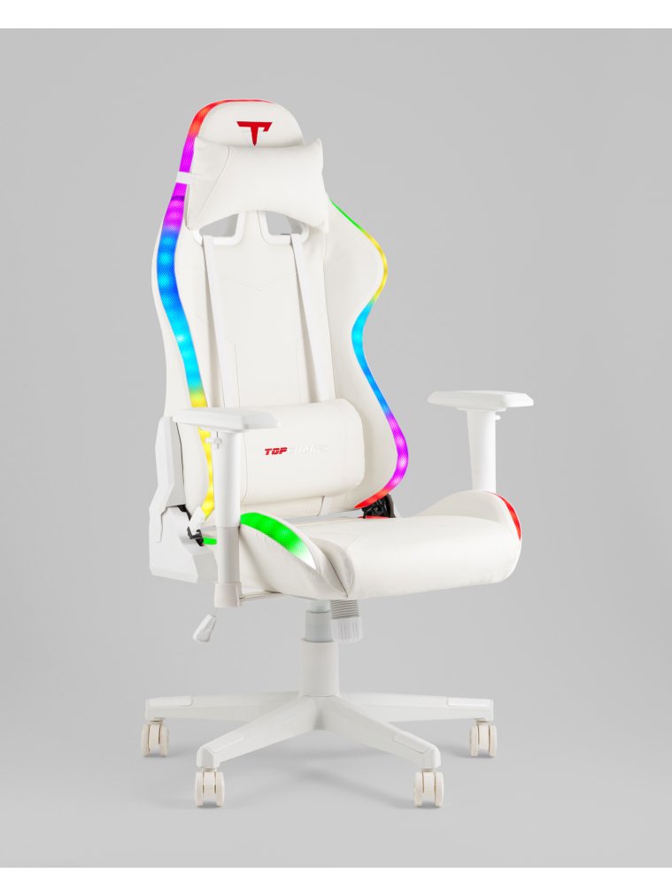 Компьютерное кресло с подсветкой Гэйм, белый