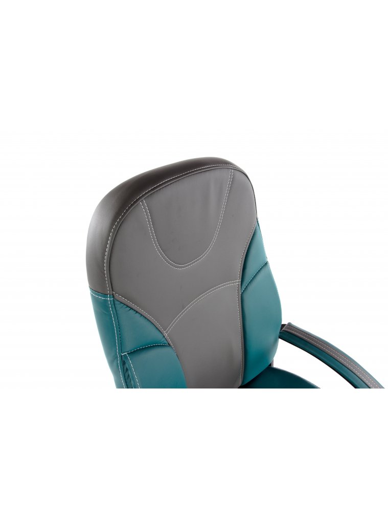Компьютерное кресло «Твистер» (Twister) металлик (серое) / бирюзовое