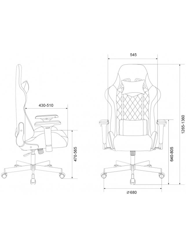 Компьютерное кресло Бюрократ Viking 7 Knight b Fabric черное