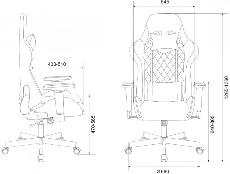 Компьютерное кресло Бюрократ Viking 7 Knight b Fabric черное