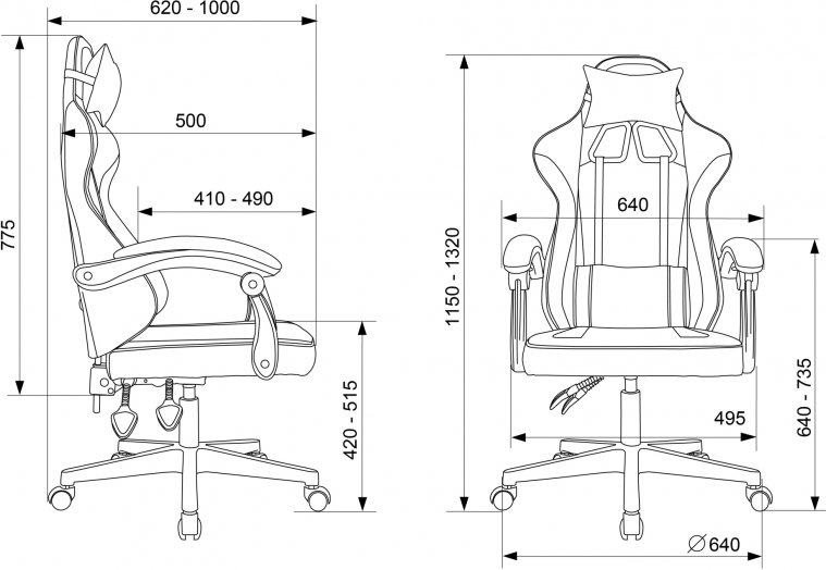 Компьютерное кресло Wolf ткань серый / черный