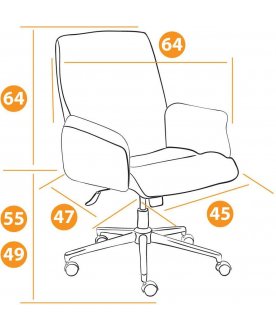 Офисное кресло York синее