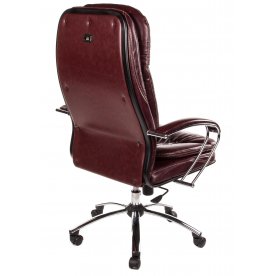 Кресло Anders бордовое экокожа / хром