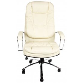 Кресло Anders экокожа / хром бежевое