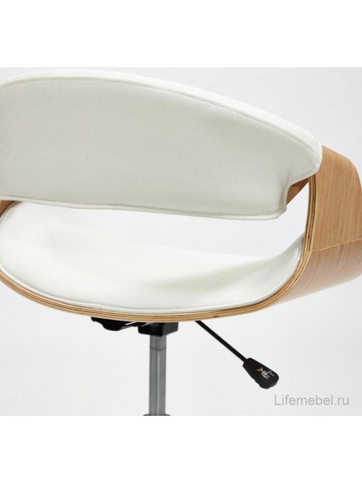 Компьютерное кресло Bend/Бэнд мод.9035 экокожа / белый / натуральный / хром