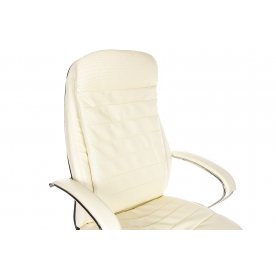 Кресло Maru экокожа / хром бежевое