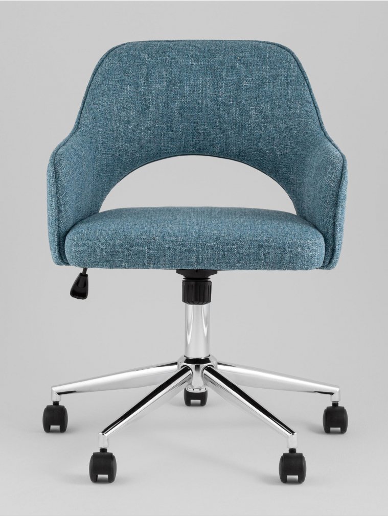 Кресло офисное Фелиция рогожка синий