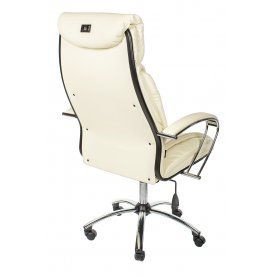 Кресло Randolf экокожа / хром бежевое