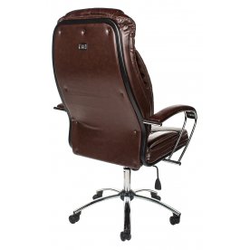 Кресло Swift экокожа / хром коричневое