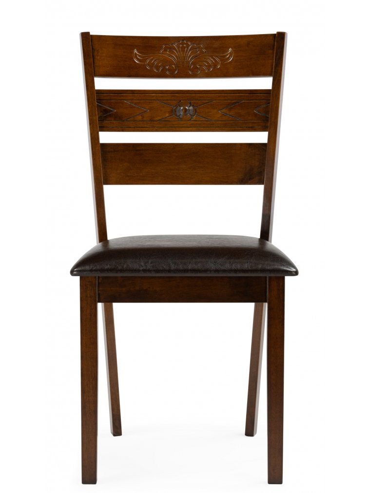 Стул Simol темно-коричневый / коричневый