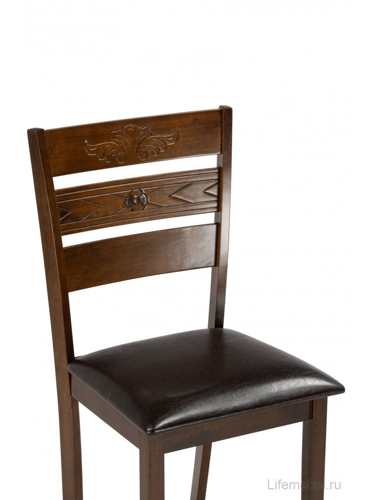 Стул Simol темно-коричневый / коричневый