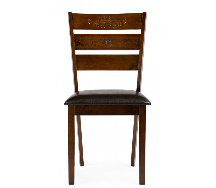 Стул Simol темно-коричневый / коричневый